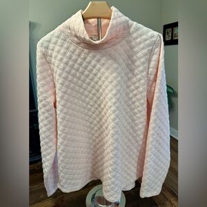 J. Crew Women’s Light Pink Quilted Cowl Neck Pullover